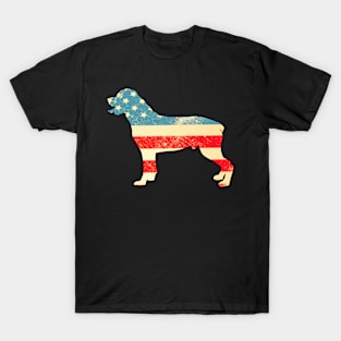 American Flag Rottweiler T-Shirt